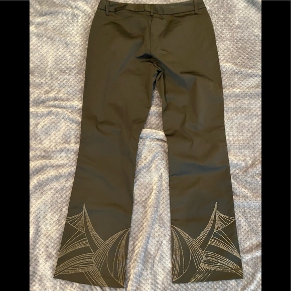 Super cool NWT Express black satin pant with clear bead pattern sz7/8 - Picture 7 of 10